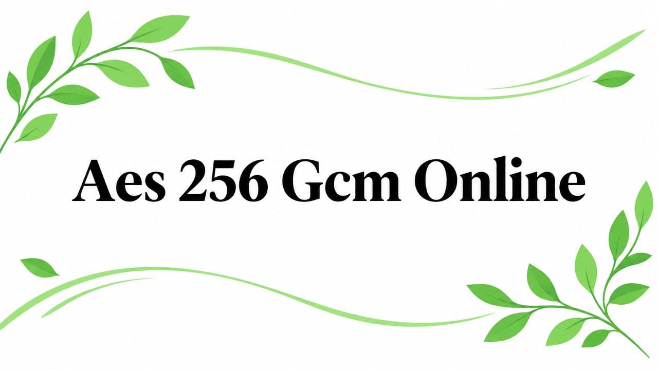 Aes 256 Gcm Online