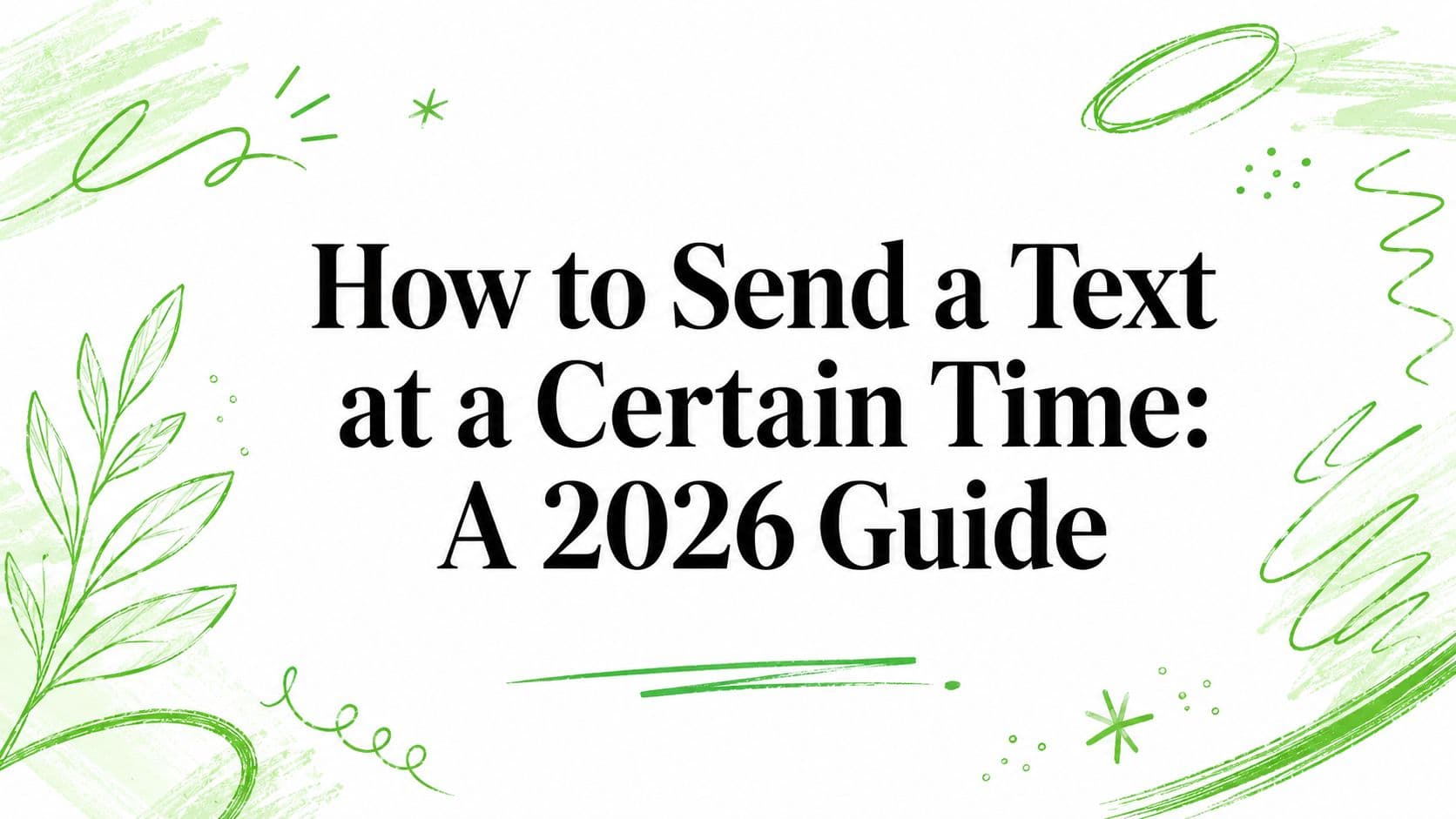 How to Send a Text at a Certain Time: A 2026 Guide