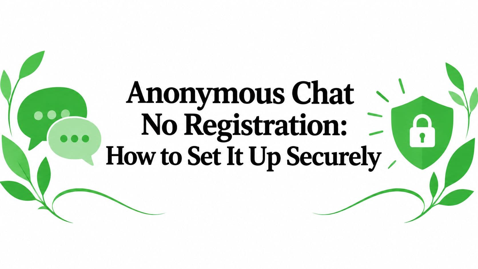 Anonymous Chat No Registration: How to Set It Up Securely
