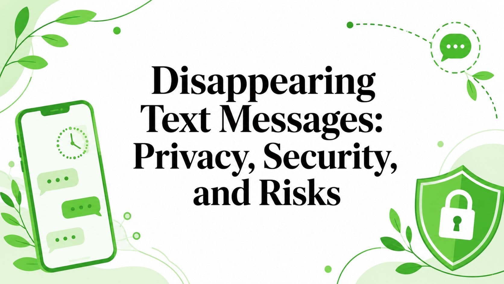 Disappearing Text Messages: Privacy, Security, and Risks